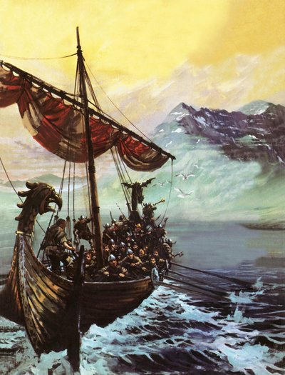 Viking Ship by English School